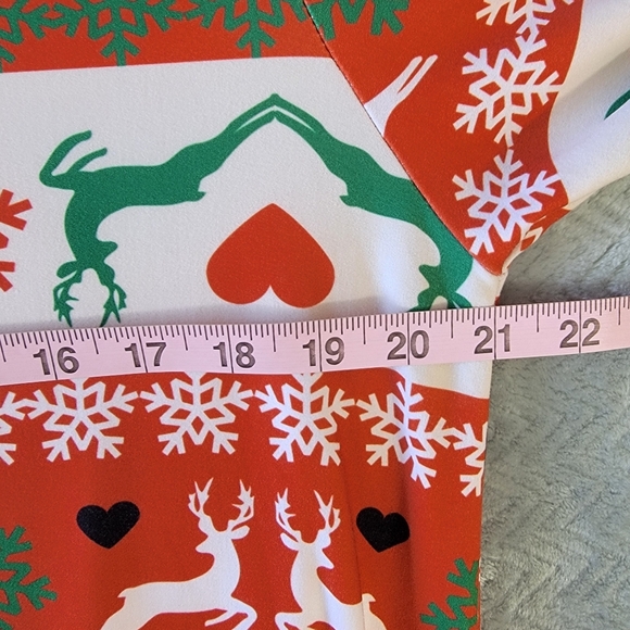 Yelete Women's Faire Isle Print Reindeer Holiday Microfiber Tunic Top Dress 3XL - Picture 8 of 10